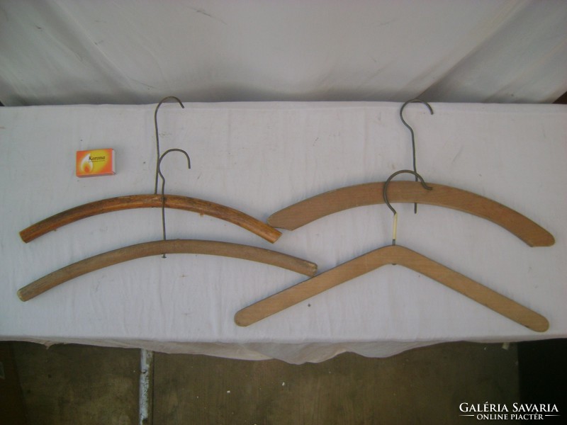 Old wooden clothes hanger - four pieces together