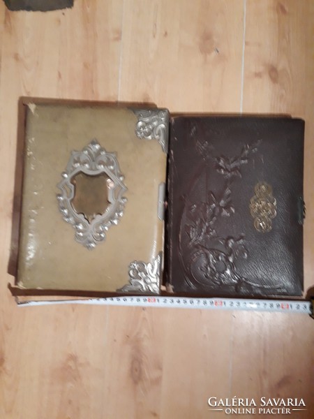 2 old photo albums for cardboard pictures