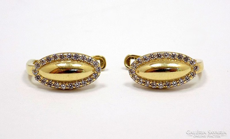 Gold earrings with stones (zal-au92023)