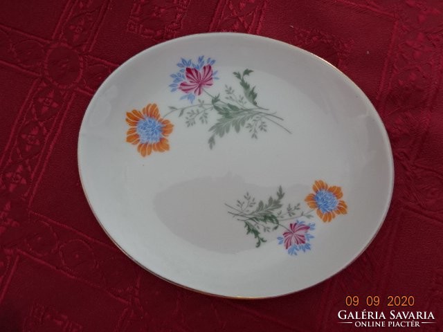 Hollóháza porcelain bowl with a spring flower pattern, center of the table, size 12 x 10 x 2 cm. He has!