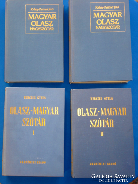 Olasz-magyar; magyar-olasz nagyszótárak (4 kötet)