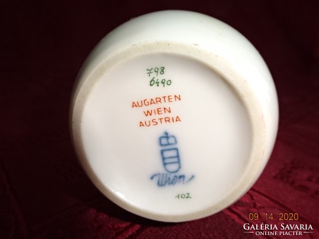 Alt-Wien antik Augarten porcelán Ausztria, kecses váza, arany szegéllyel. Vanneki!