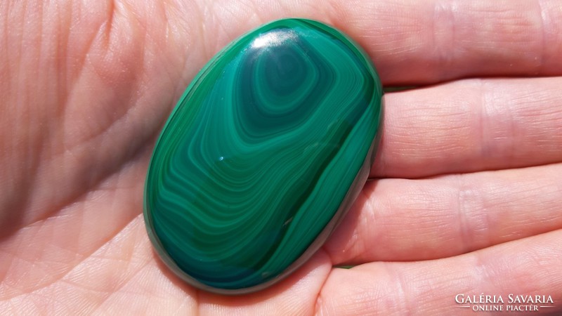 Real room. Extra large, oval cabochon banded, Congolese malachite gemstone 234.11 ct!!!
