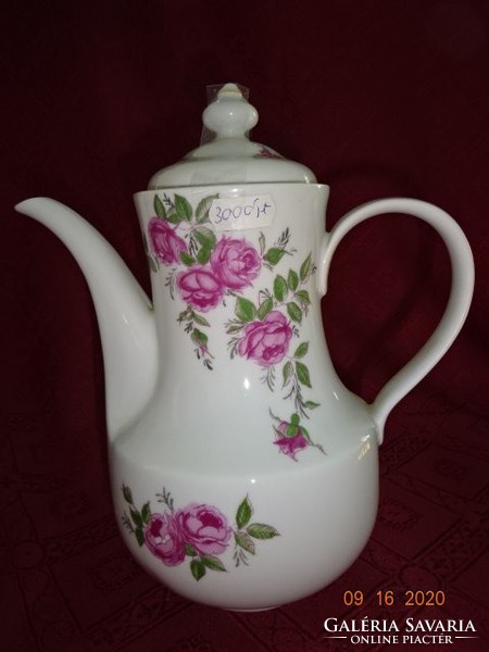 Kahla German porcelain, teapot with rose pattern, height 23 cm. He has!