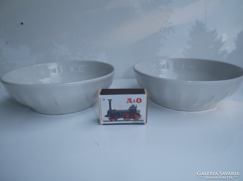 Bowl - 2 pcs - wilmhelmsburger - 15 x 4.5 Cm - old - wear due to age on the edges