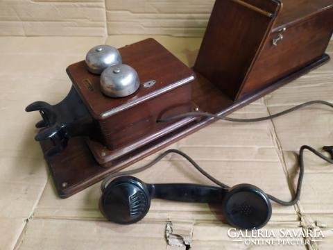 Antique telephone 1930-1945 large wall mounted rare device no. 21 2641