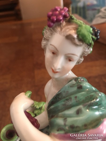 Csodaszép régi bécsi porcelán “ Az ősz allegóriája”
