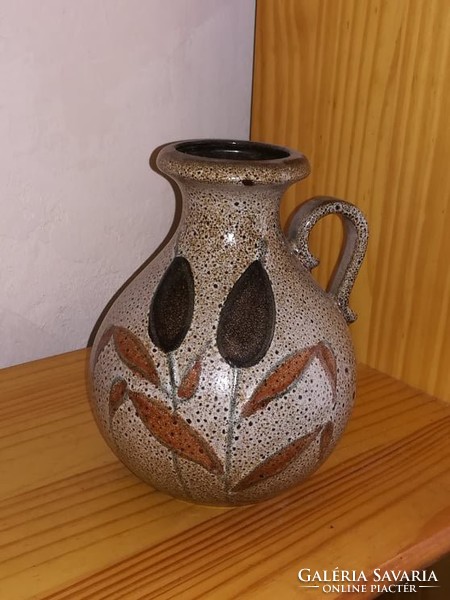 Nádas retro kerámia váza vintage midcentury