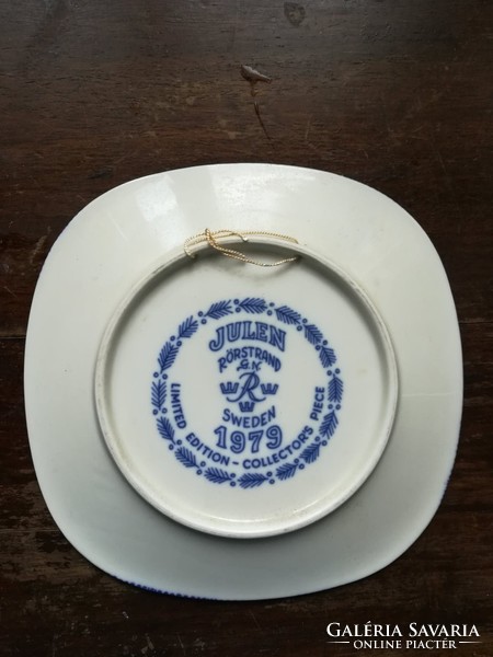 Svéd RÖRSTRAND porcelán fali tányér - gyűjtői darab!