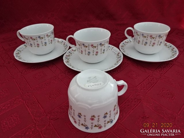Seltmann Weiden Bavarian German porcelain tea cup + saucer. Small floral. He has!