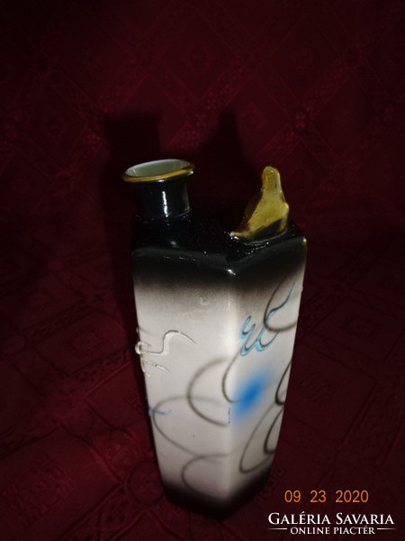 Japán porcelán  szakés palack, fütyülős, kézzel festett, sárkány mintával. Vanneki!