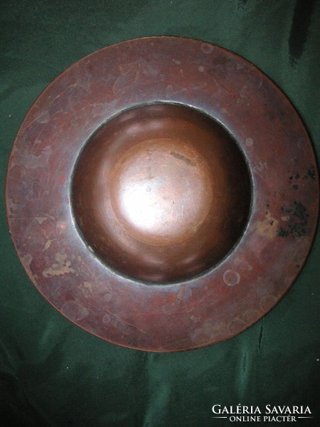 Copper bowl, judged piece, gallery 14 cm drummer ... The work of the goldsmith, marked