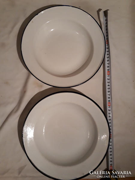 2 large enamel plates from Budafoki