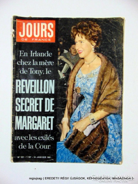 1961 január 14  /  JOURS DE FRANCE  /  regiujsag (EREDETI Külföldi újságok) Ssz.:  12399