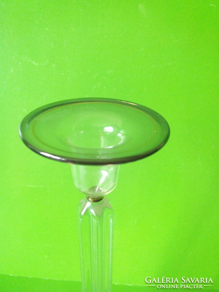 EISCH ritka üveg gyertyatartó jelzett eredeti