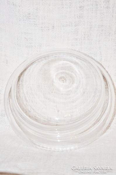 Régi üvegbetétes asztalközép  ( DBZ 0035 )