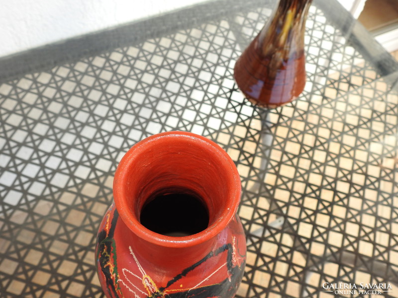 Retro large continuous glazed ceramic vase