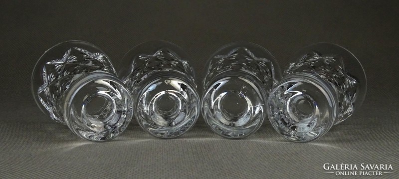 1C033 Hibátlan üveg stampedlis pohár készlet 4 darab