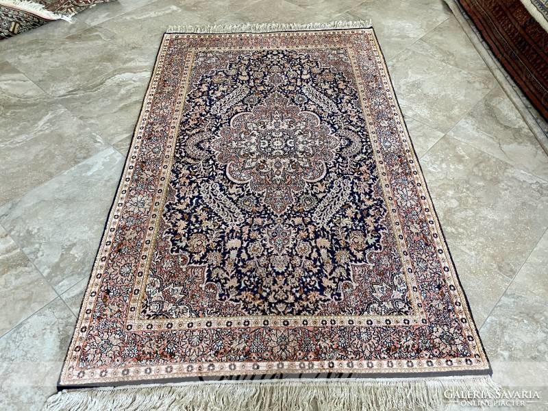 Full silk cashmere Persian rug 206x118
