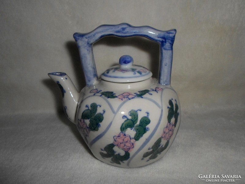 Hand painted coffee pot with spout