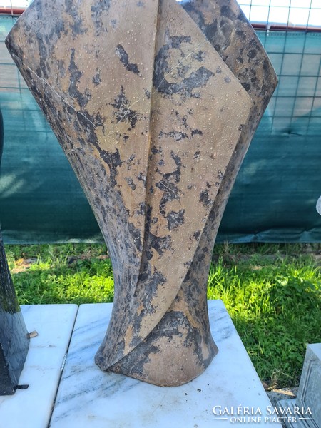 Modern art deco/abstract brown marble statue