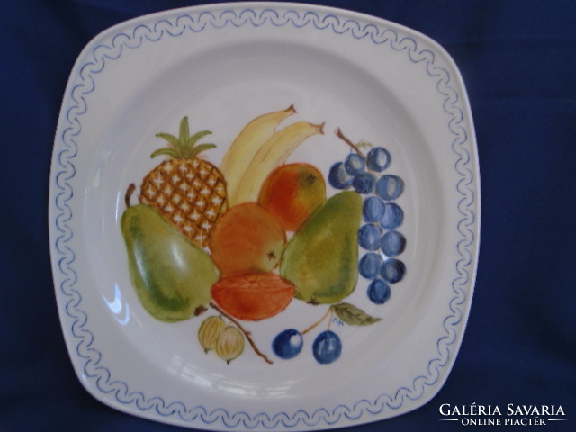 Suisse  porcelán asztalközép kínáló tál 100% kézzel festet és jelzett  M.K.