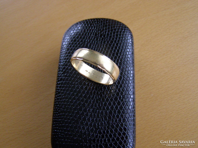 Arany férfi karikagyűrű, 14 karátos