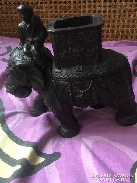 Rare antique ceramic elephant cigarette or pen holder