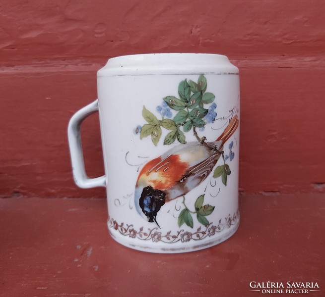Beautiful antique rare bird mug. Nostalgia piece, collectible beauty