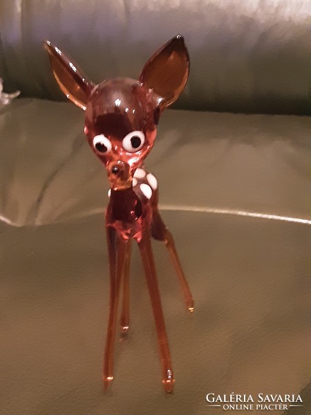 Charming, rare - glass deer, deer - graceful, tall, delicate figure, bambi