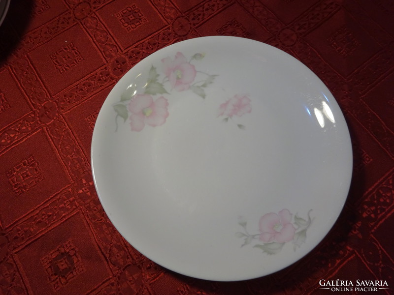 Alföldi porcelán rózsaszín virágos süteményes tányér, átmérője 19,3 cm. Vanneki!