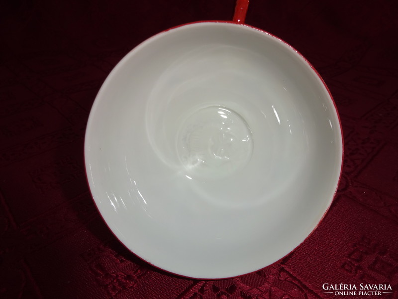 Japán porcelán teáscsésze, gésa fej a belsejében. Átmérője 9 cm. Vanneki!