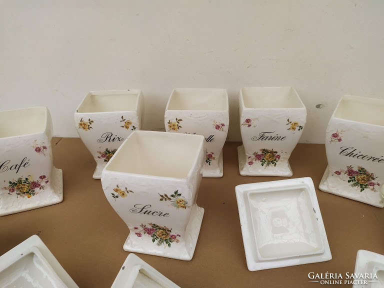 Antik konyhai eszköz porceláén fűszertartó fűszer tartó készlet