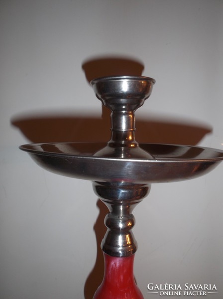Hookah + tobacco - 90 cm - new - gold-plated - hand-painted glass - Egyptian - hookah