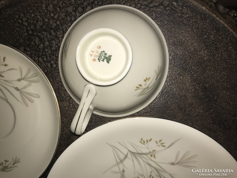KPM német porcelán reggeliző szert csésze + alj kistányér