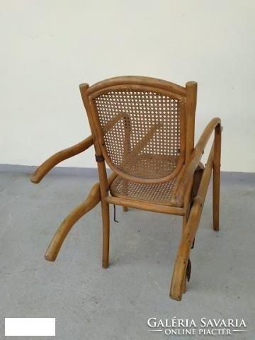 Antik thonet összecsukható bútor ritkaság kórház orvos beteg hordozó szék 2212