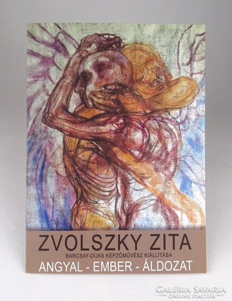 1C126 Zvolszky Zita dedikált kiállítás meghívó 2017. október