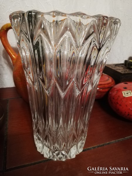 Nice thick-walled large retro glass vase