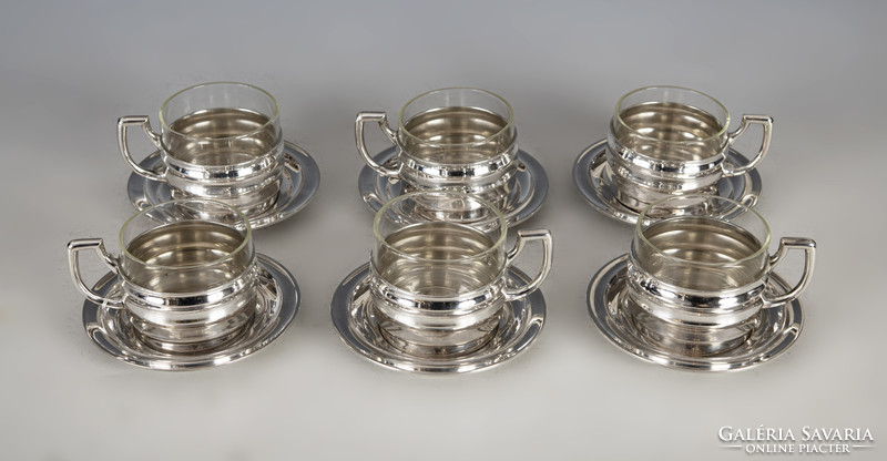 Silver 6 person cup set