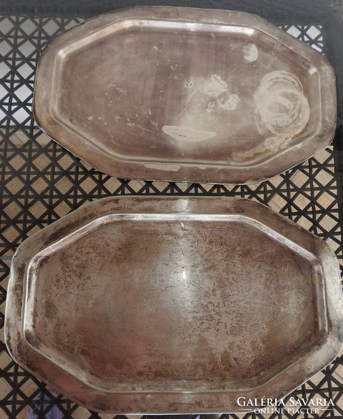 Large, thick silver-plated, master-marked tray