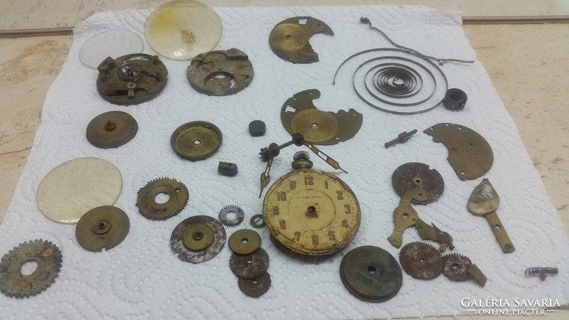 Antique pocket watch parts for sale! Watch parts, hand, dial, back, spring, front...