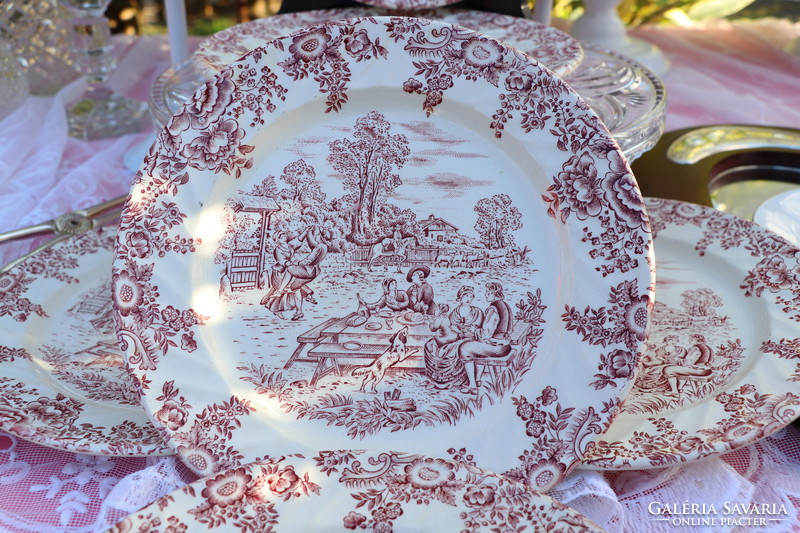 French faience cake plates
