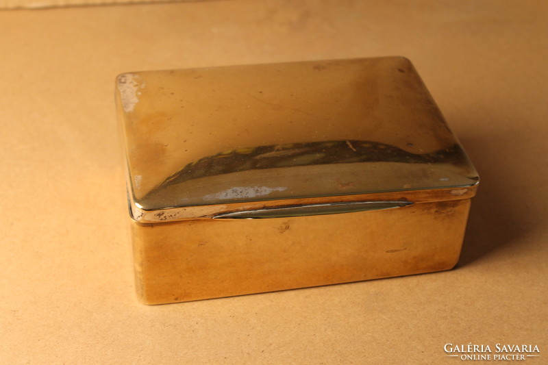 Argentor (wien) cigar serving copper box with wooden insert