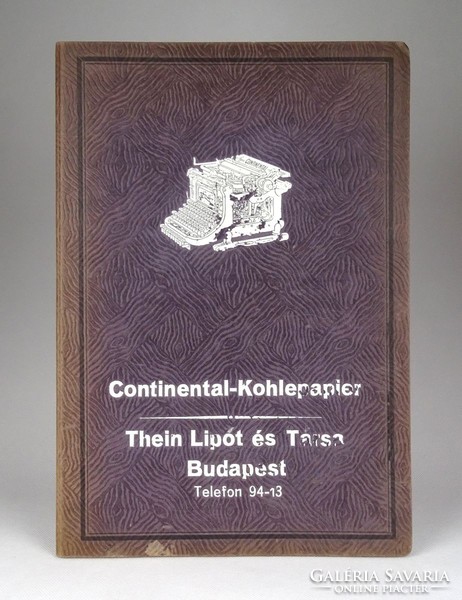 1C330 Antik Thein Lipót Continental irattartó mappa régi papírírószer