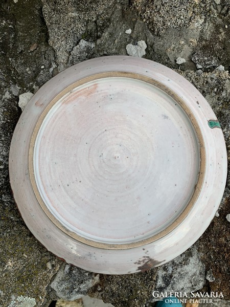 Vintage craftsman ceramic bowl centerpiece serving decorative bowl, retro ceramic plate