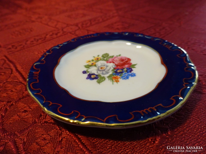 Zsolnay porcelain bowl is feathered, diameter 8.5 cm. Cobalt blue, everyone!