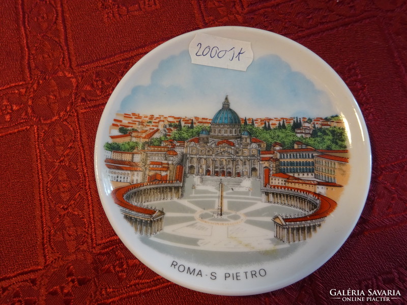 Italian porcelain mini centerpiece, diameter 10 cm. Rome s. Pietro. He has!