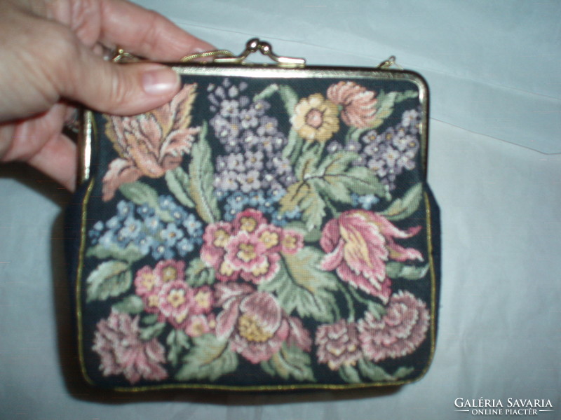 Vintage small tapestry theater purse