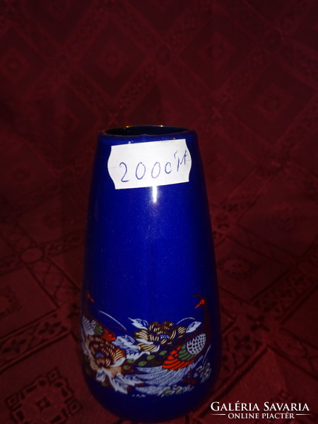 Japanese porcelain vase, cobalt blue base, gold border, height 11 cm. He has!