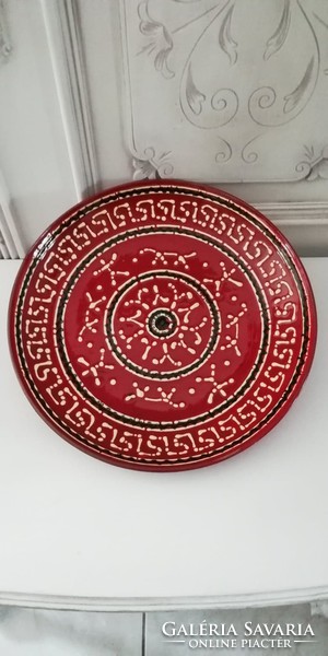 Retro Király Gábor kerámia kézműves tányér ,tál